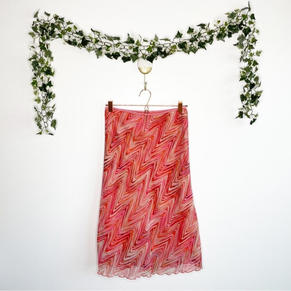 WRAPPER Y2K Retro Print Skirt Size Medium